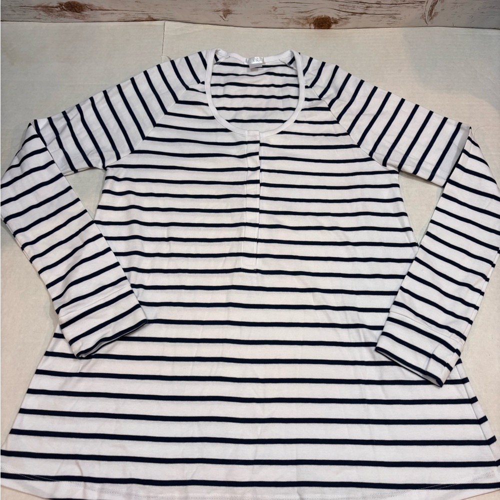 Lake Striped Long Sleeve Pajama Top